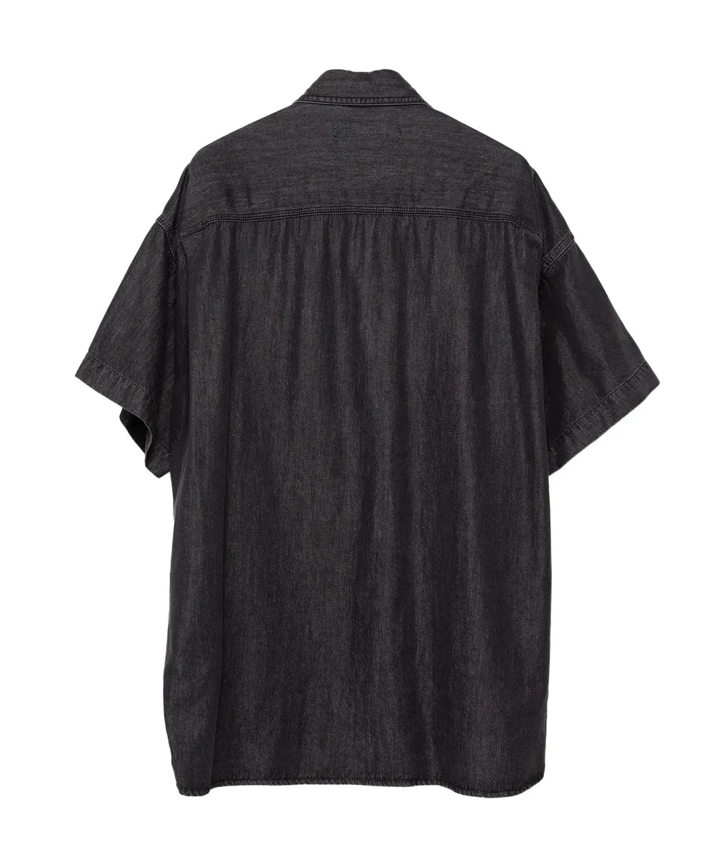 Maison MIHARA YASUHIRO / Cotton Tencel Denim Half-sleeve Shirt (I12SH003)