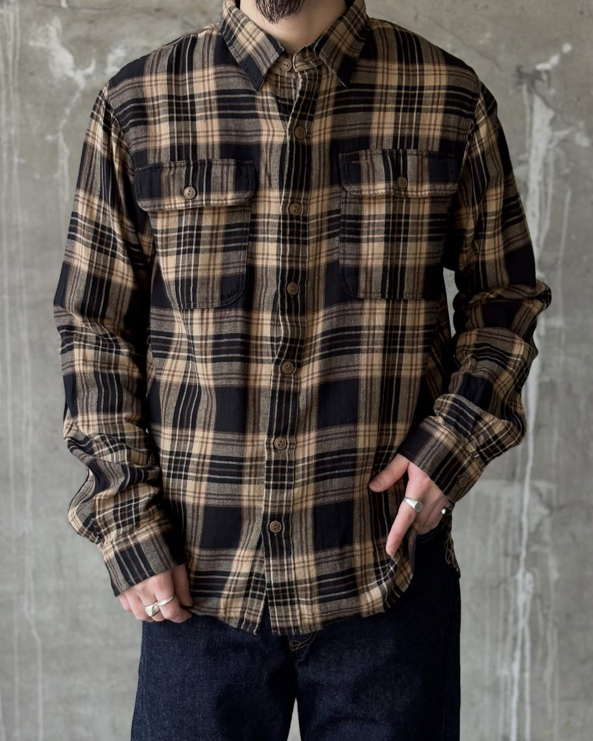 RRL (ダブルアールエル) チェック コットンリネン ワークシャツ | 公式 RRL (ダブルアールエル) チェック コットンリネン ワークシャツ | 公式