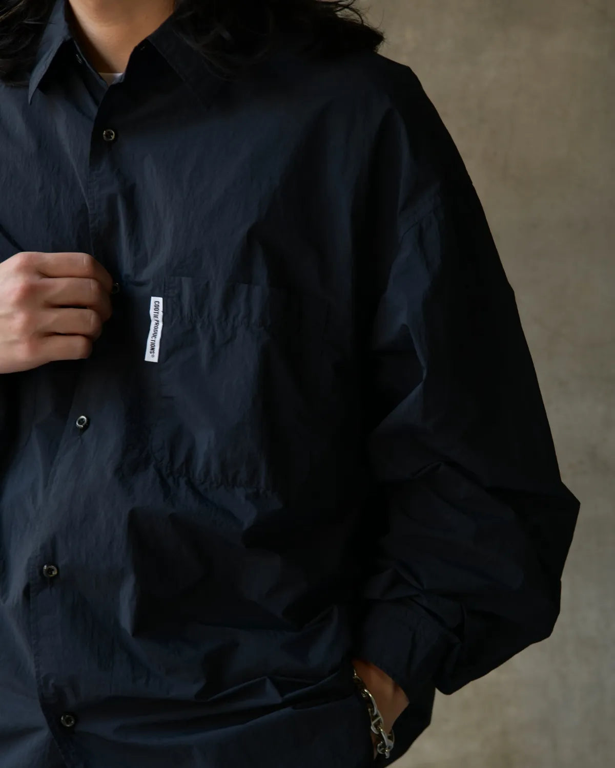 COOTIE PRODUCTIONS® / Garment Dyed Nylon L/S Shirt (CTE-26S411)