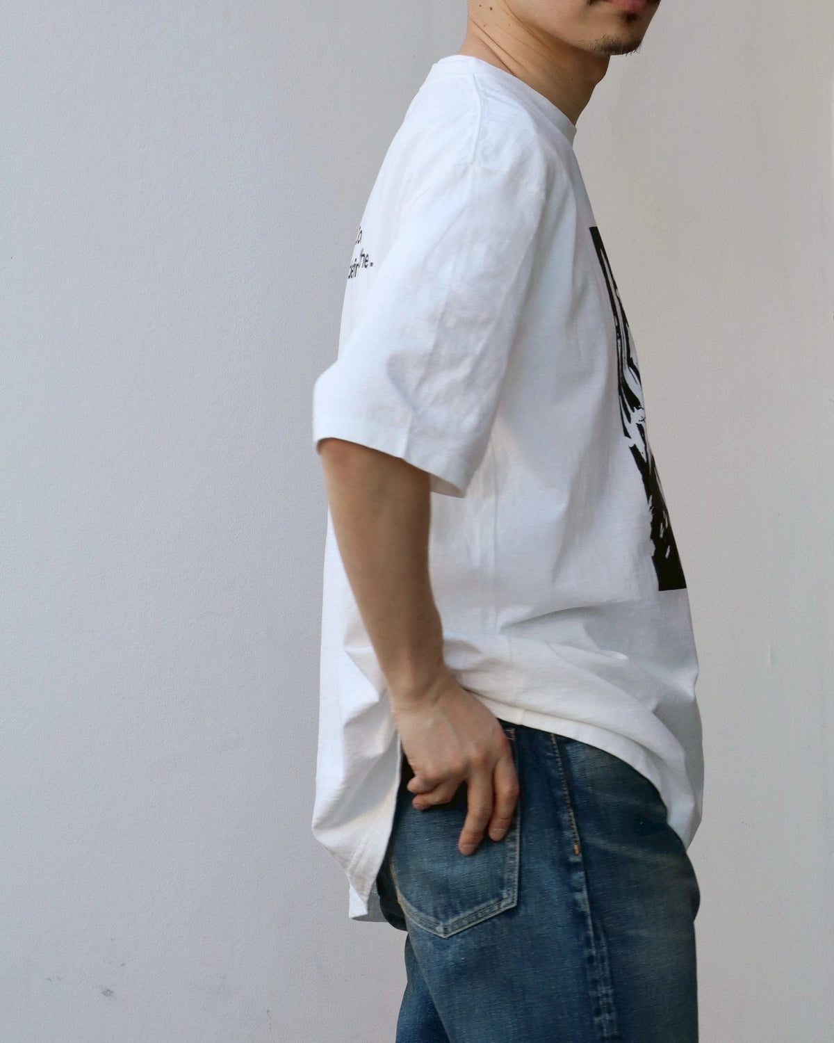 MINEDENIM  / Monochrome Two tone Face Crewneck T-SH (2504-4002)