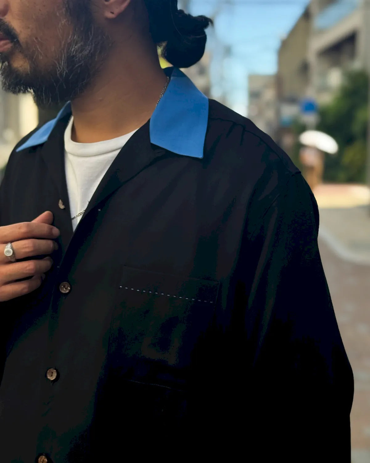 WACKO MARIA / SWITCHING 50'S OPEN COLLAR SHIRT (26FWE-WMS-OC05)