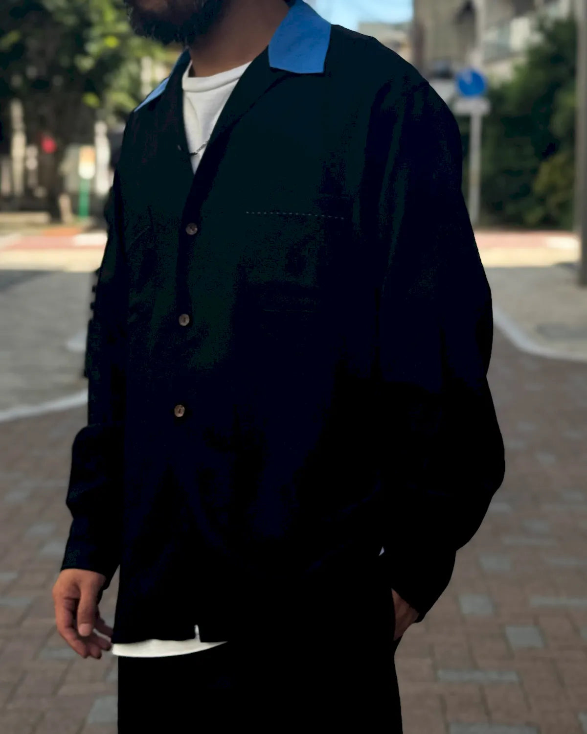 WACKO MARIA / SWITCHING 50'S OPEN COLLAR SHIRT (26FWE-WMS-OC05)