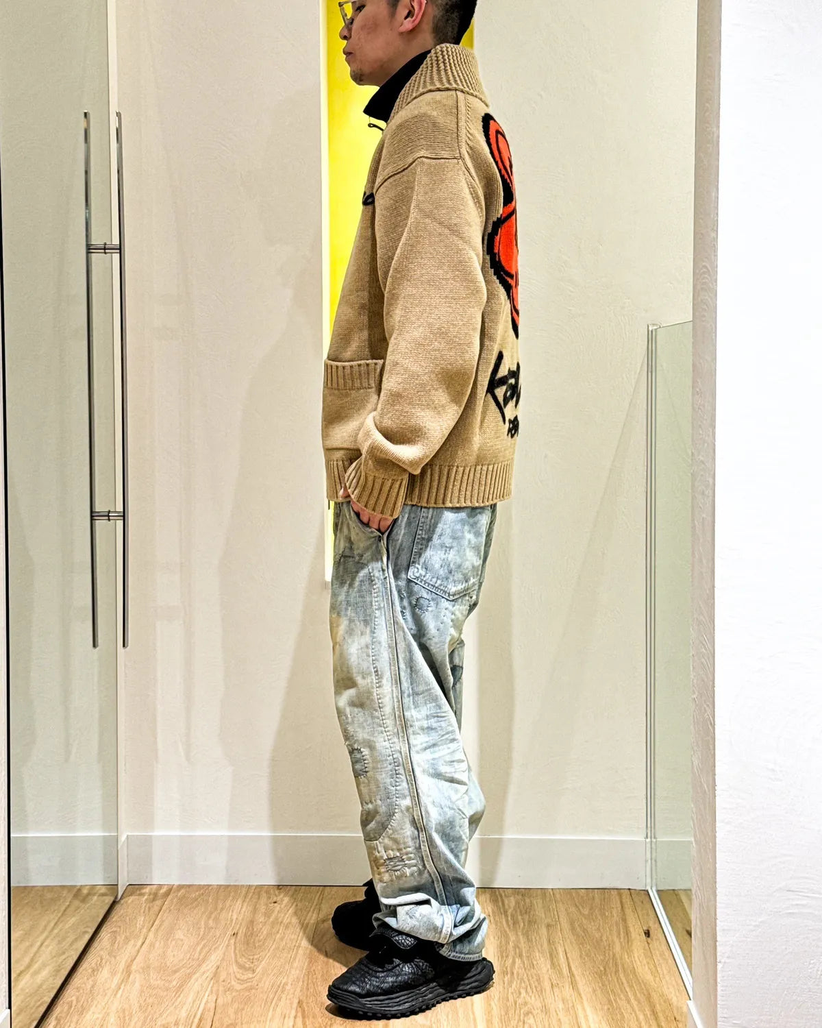 KENZO × Futura / 'Kenzo x Futura 2000' ジップド ウール ニット カーディガン (FF65CA7413CK)