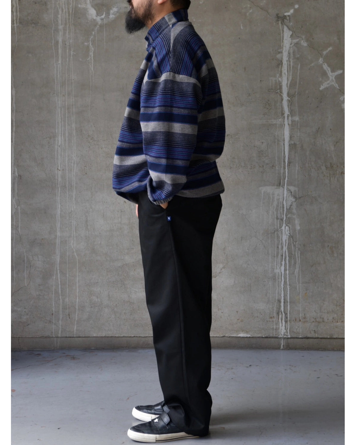 DESCENDANT / DC-6 ORGANIC COTTON TWILL TROUSERS (262CPDS-PTM01)