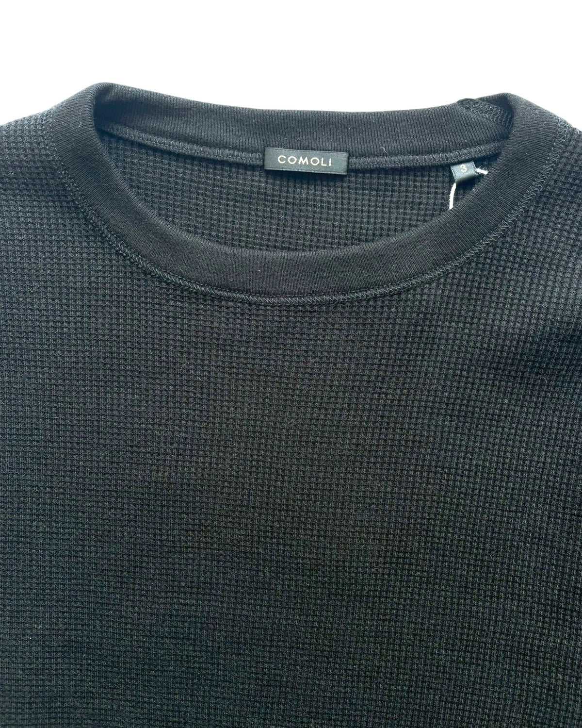 COMOLI / コットンカシミヤ ワッフル長袖クルー (C03-05018)