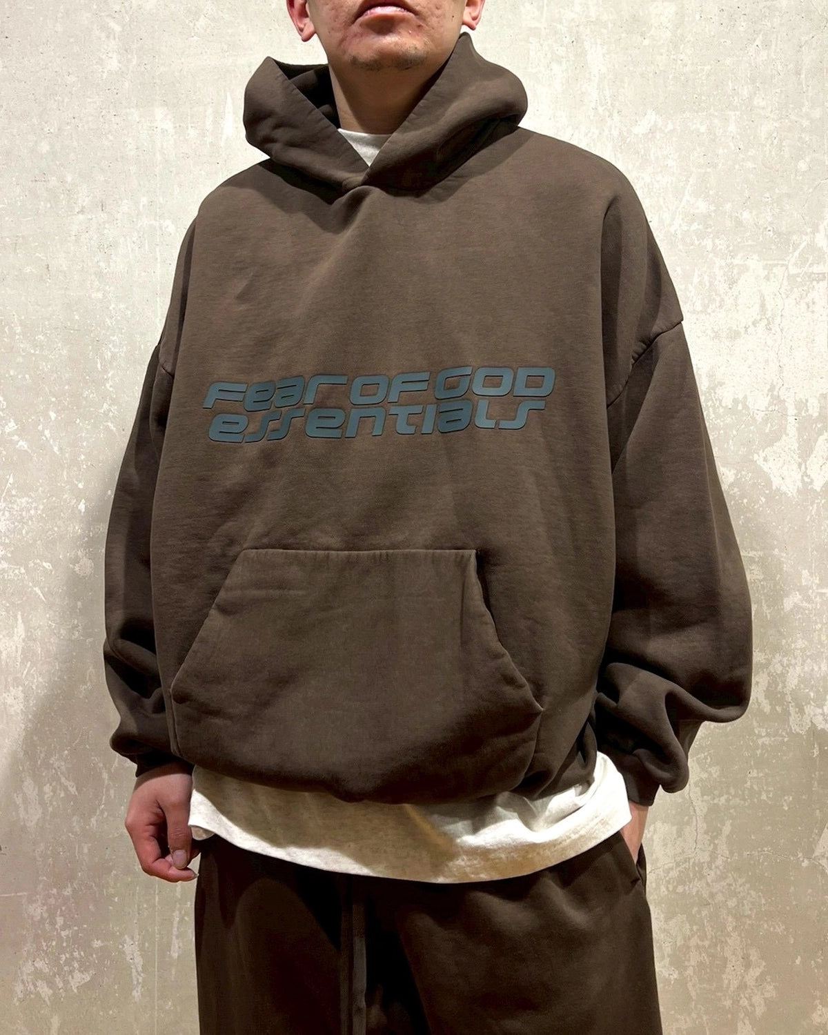 ESSENTIALS / Heavy Fleece 90s Hoodie (192HO256561F)