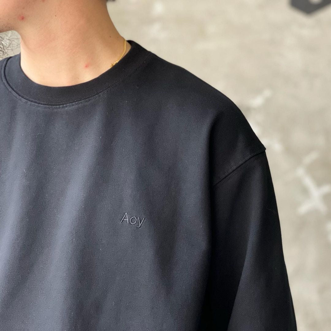 Acy / GARMENT DYE CREW NECK SWEAT