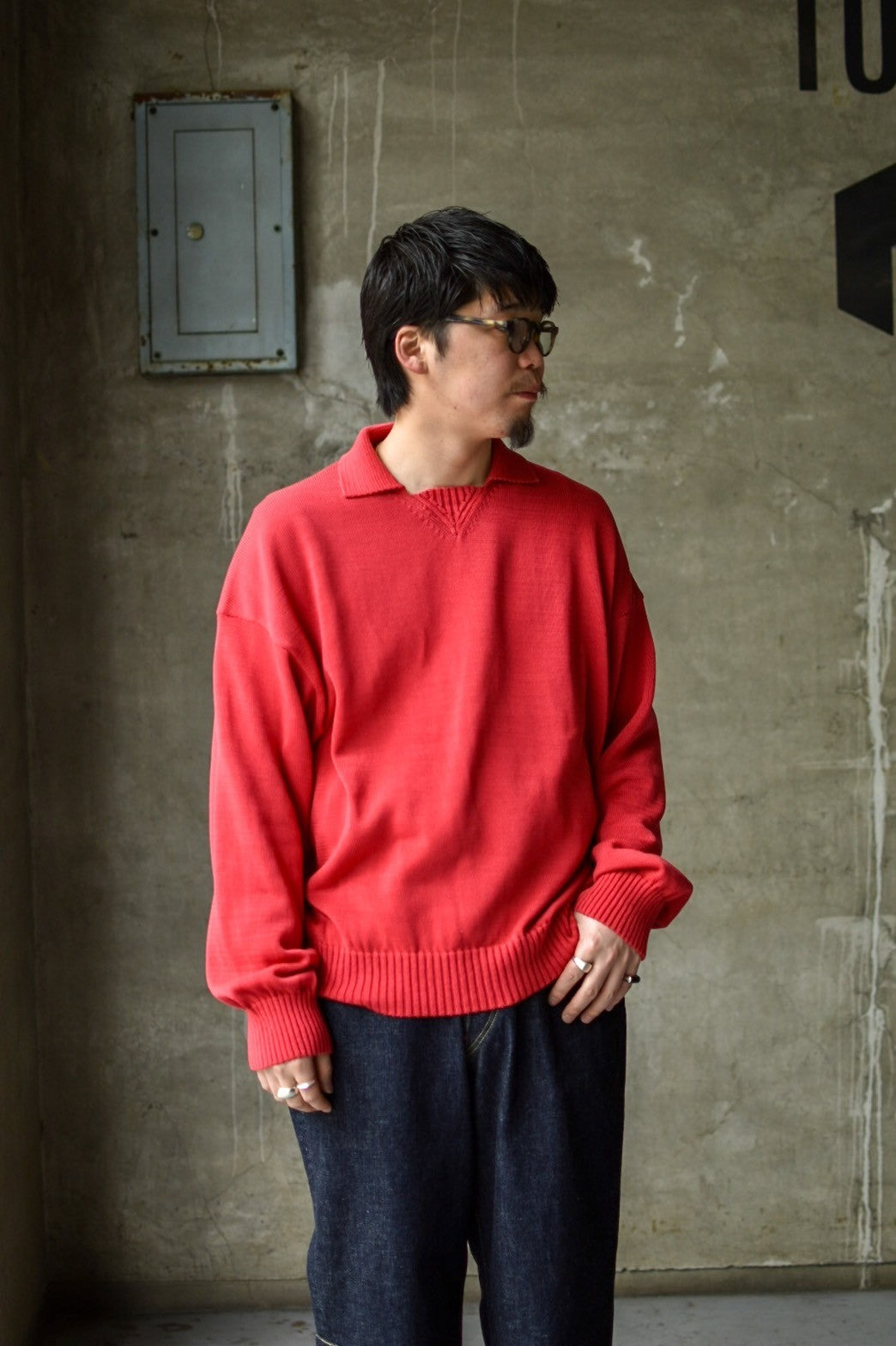 本物新品保証】 ニット/セーター refomed 24SS OLD MAN KNIT POLO