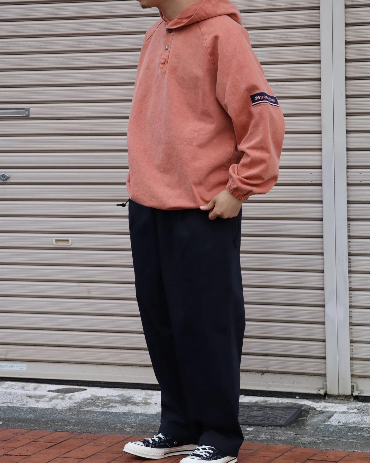 DESCENDANT / DC-3 ORGANIC COTTON TWILL TROUSERS (262TQDS-PTM01)