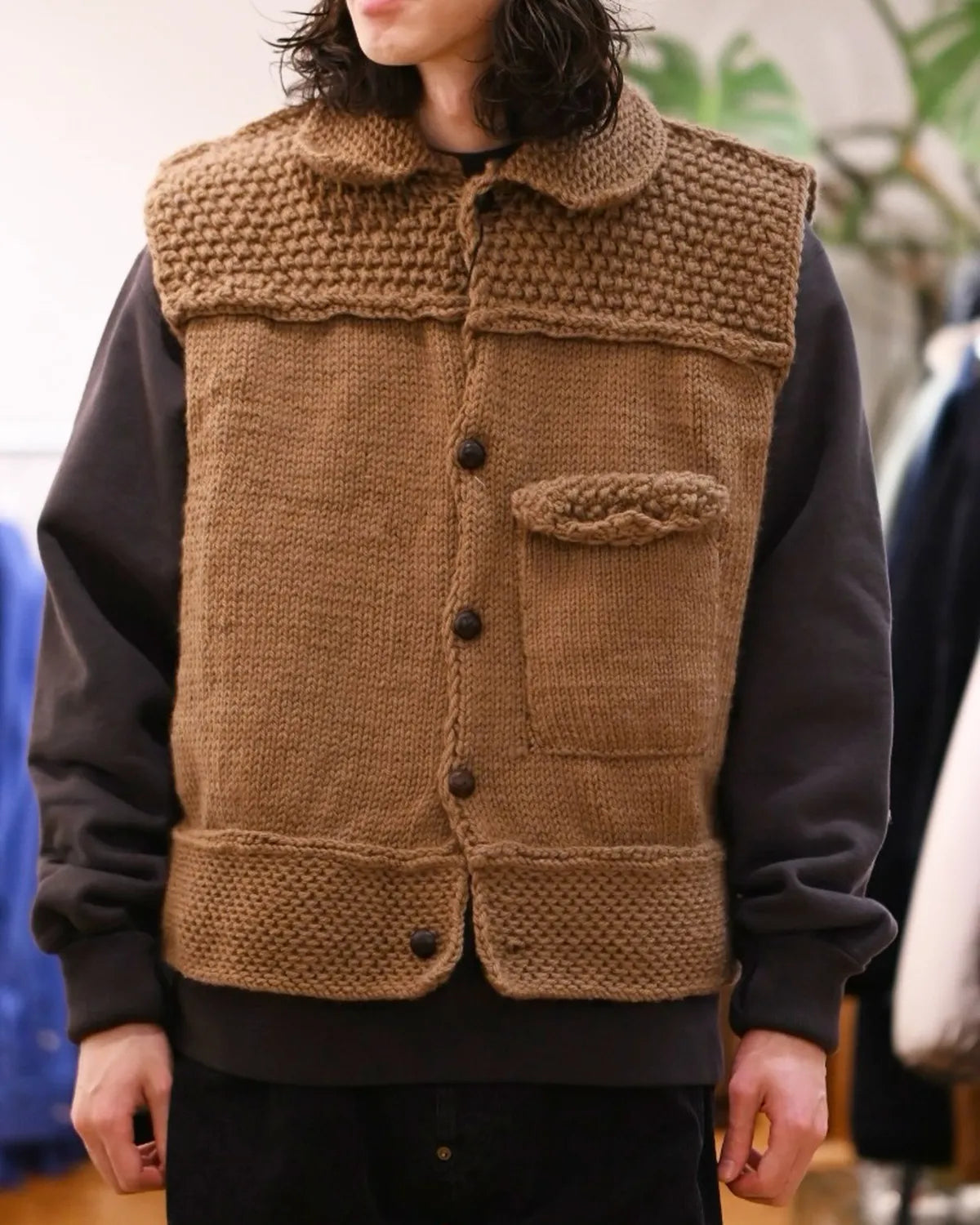 refomed / GRANNY KNIT VEST (REKN-012)