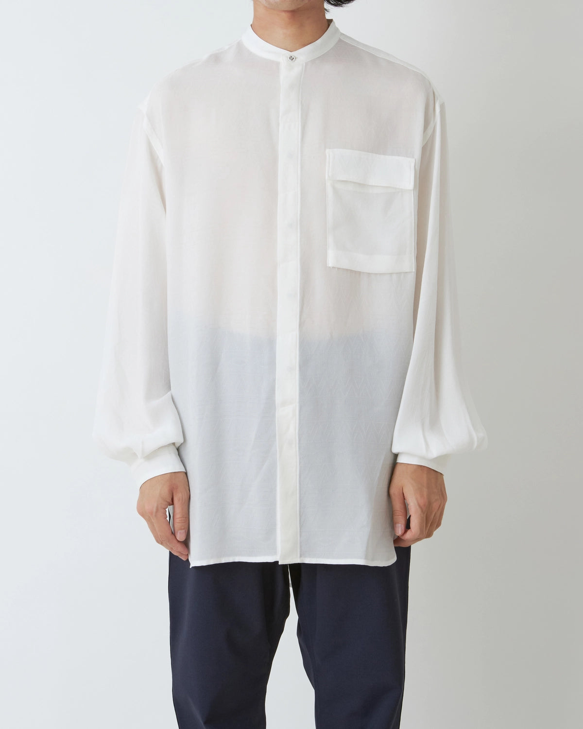 White Mountaineering  / JACQUARD WIDE GUSSET SLEEVE LONG SHIRT (WM2571102)