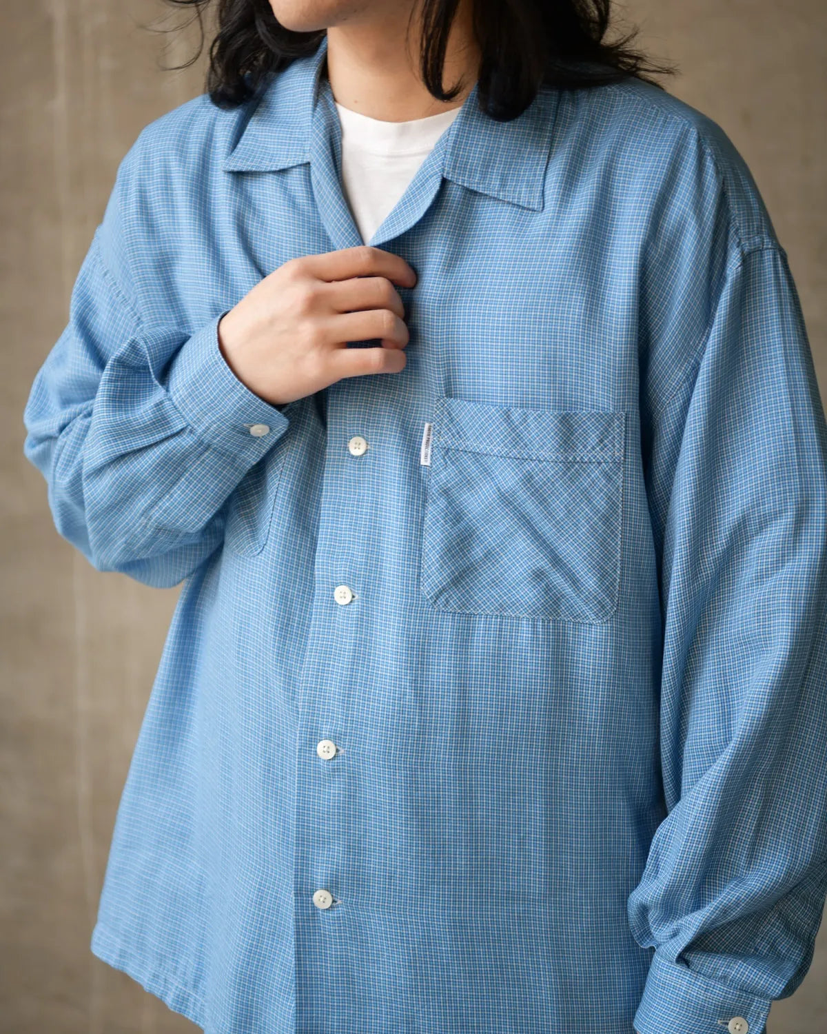COOTIE PRODUCTIONS® / Double Gauze Check Open L/S Shirts (CTE-25A411)