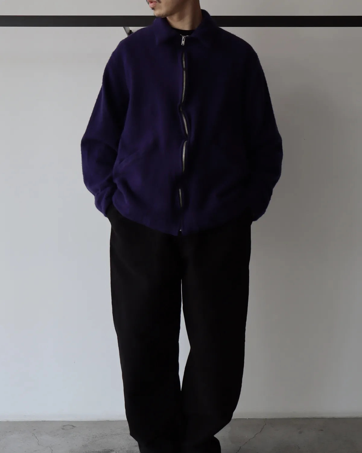 comoli 25aw 縮絨ウール ジップショートジャケット サイズ2 COMOLI 