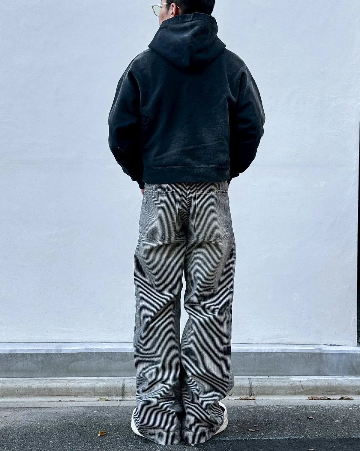 KAMIYA / Repaired Name Patch Zip Short Hoodie (G16HD070)