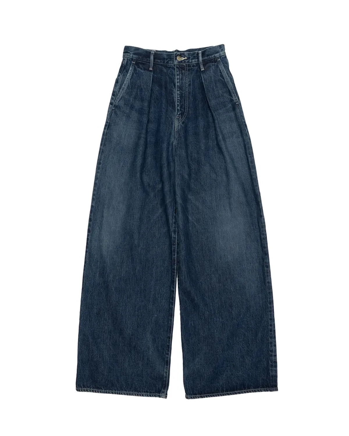 Graphpaper / Selvage Denim Two Tuck Wide Pants (GL253-40062DB)