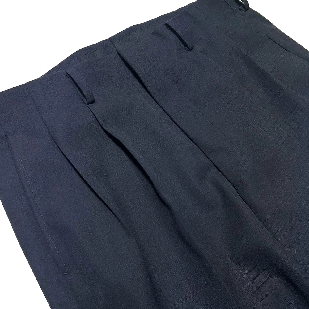 A.PRESSE / Slub Wool Navy Trousers