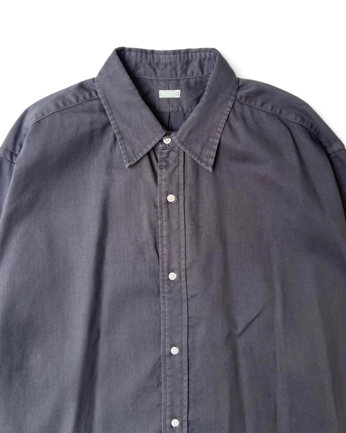 A.PRESSE / Double Weave Twill  Regular Collar Shirt (25AAP-02-10)