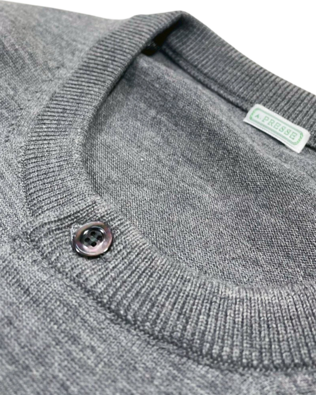 A.PRESSE / Wool Knit Henley Neck Sweater (25AAP-03-09)