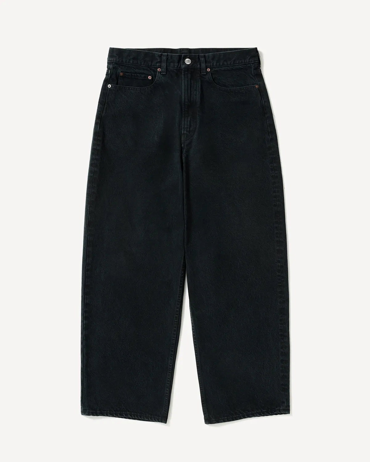 A.PRESSE の Black Washed Wide Denim Pants (26SAP-04-33)