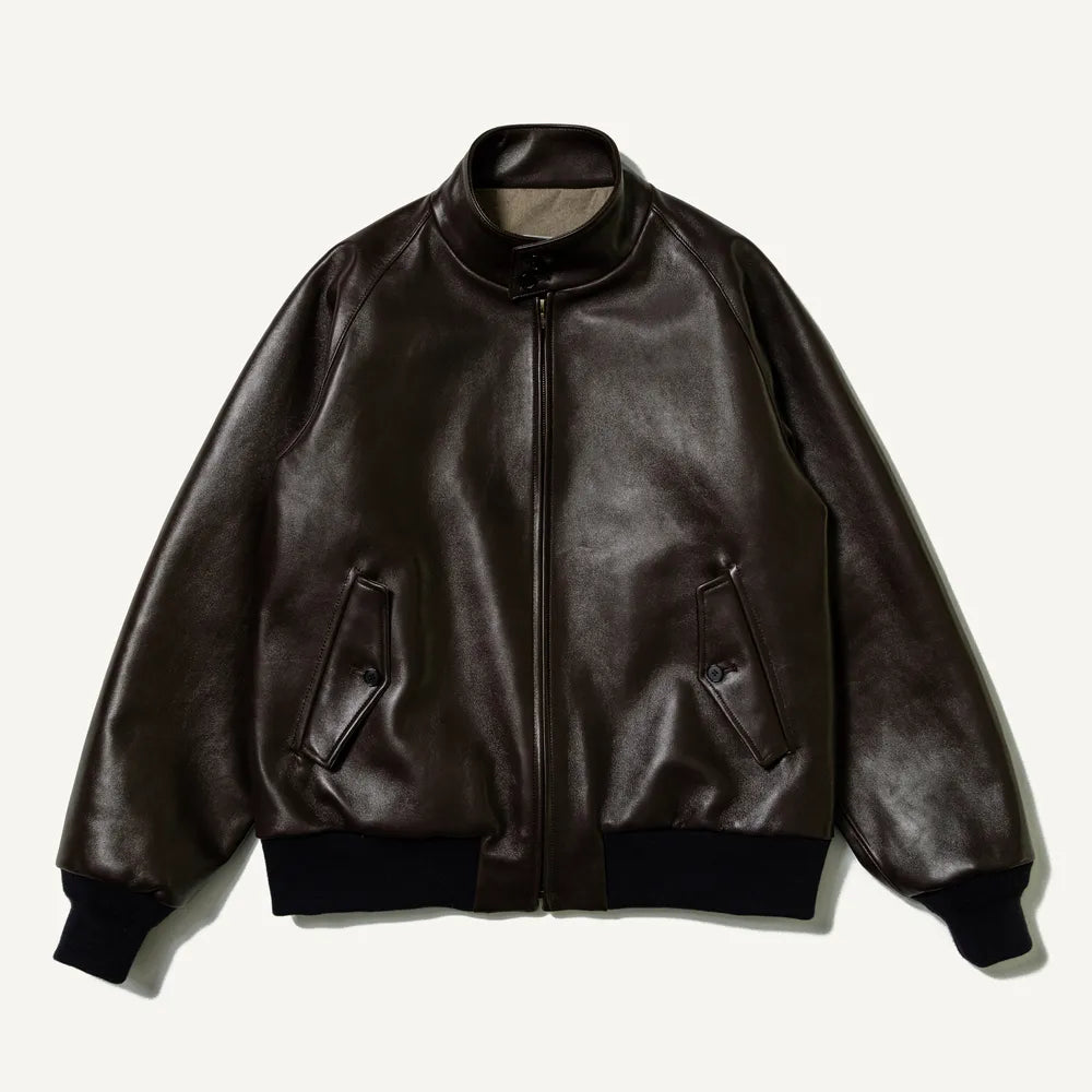 A.PRESSE の Leather Harrington Jacket (24AAP-01-41H)