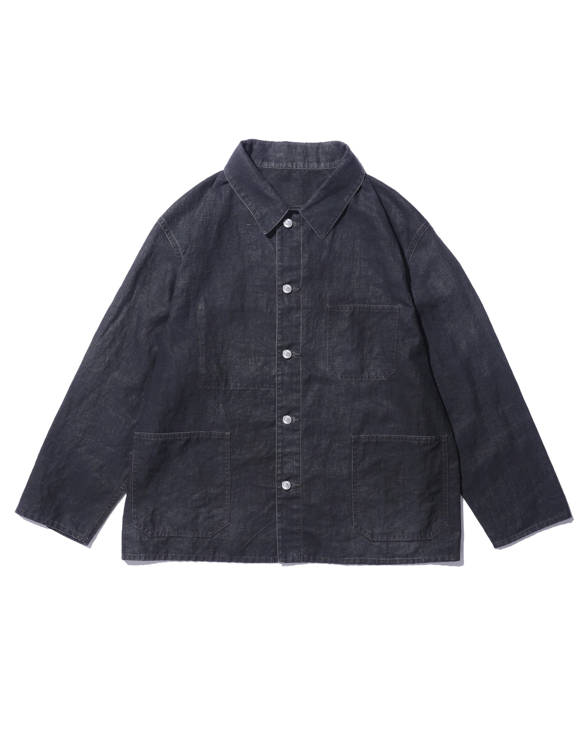 A.PRESSE の Vintage Black Linen Coverall (25SAP-01-29H)