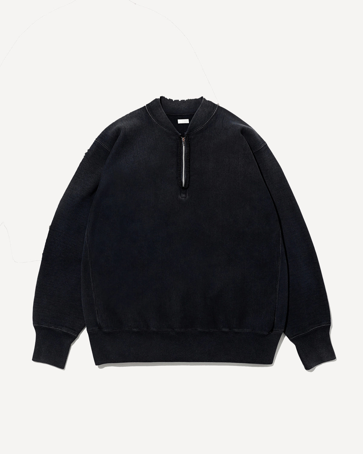 A.PRESSE の Vintage Half Zip Rib Collar Sweatshirt (25AAP-05-07)