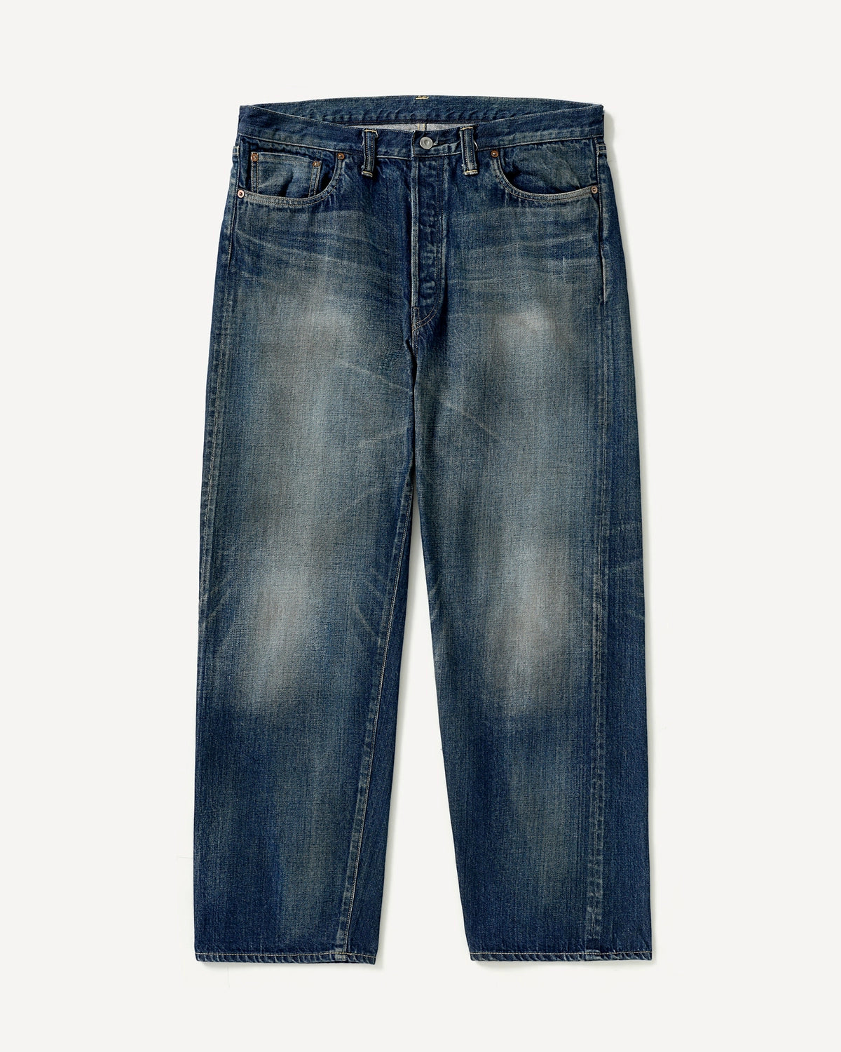 A.PRESSE の Vintage Washed Straight Denim Pants (26AAP-04-50)