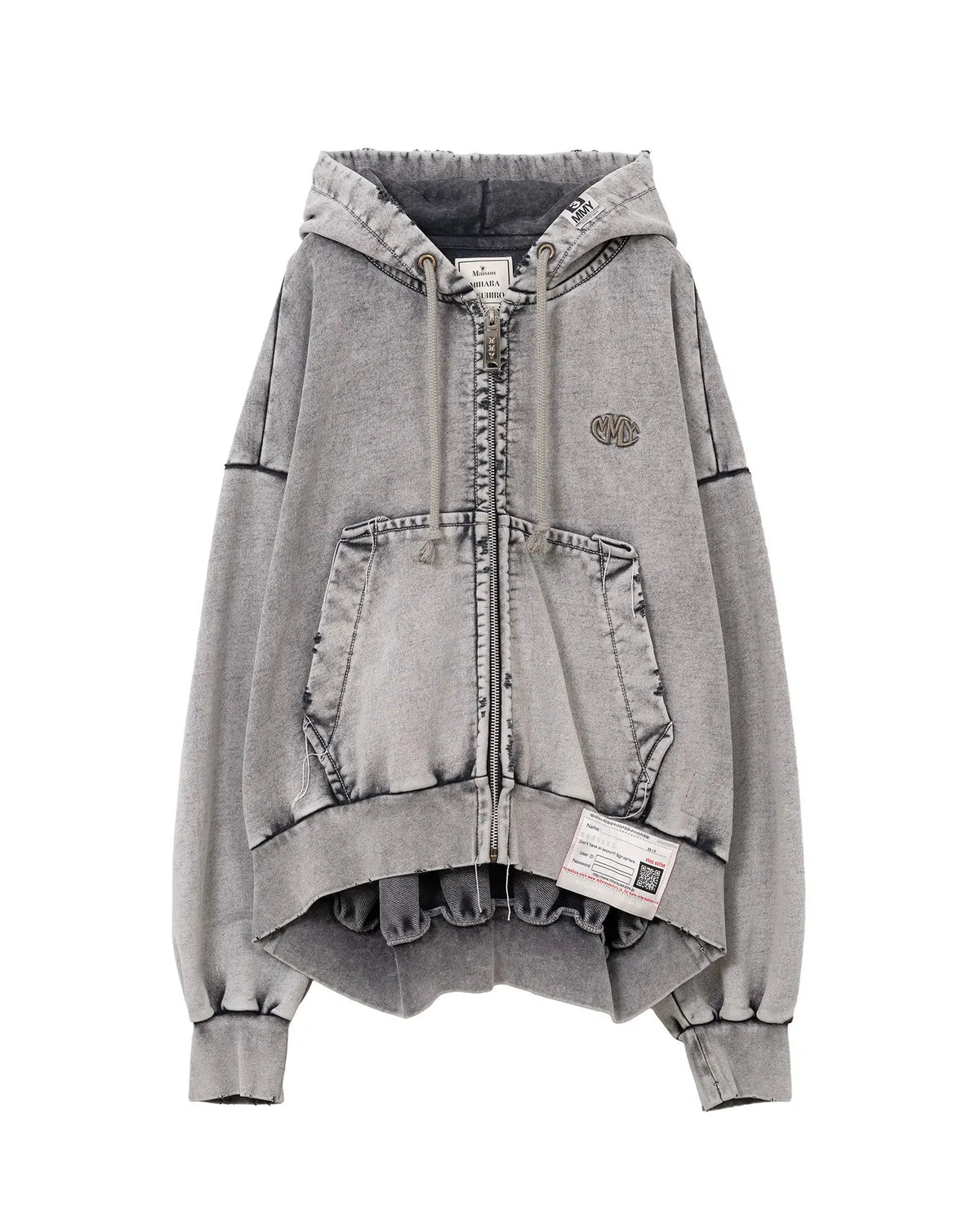 Maison MIHARA YASUHIRO / Amateur Sewn Like Zip-up Hoodie (A15PK541)