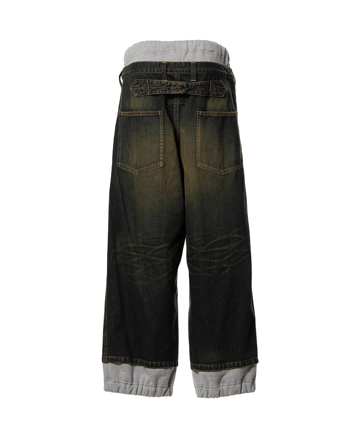 Maison MIHARA YASUHIRO / Sweat Pants Combined Denim Pants (A16PT024)