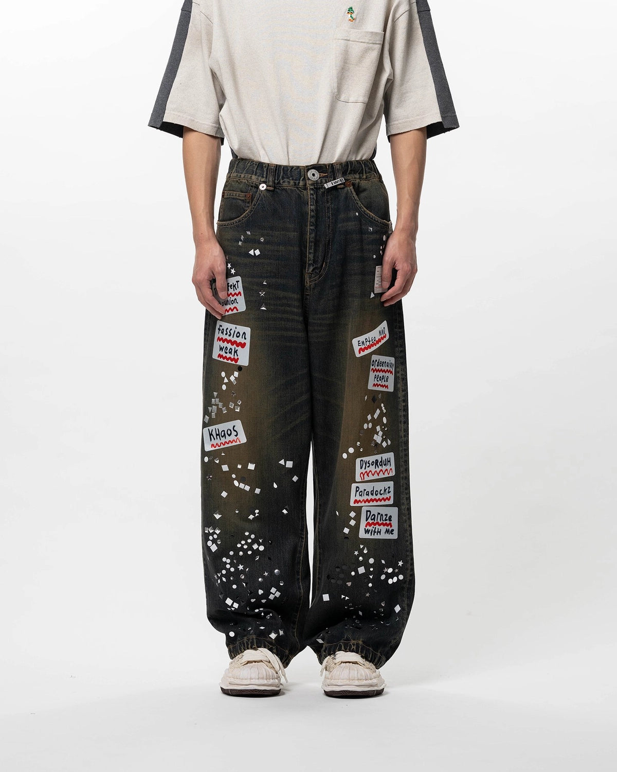 コラボ‼️染めデニムクッションタグカモフラNo.680 Maison MIHARA YASUHIRO(メゾンミハラヤスヒロ) / Embellished Sticker