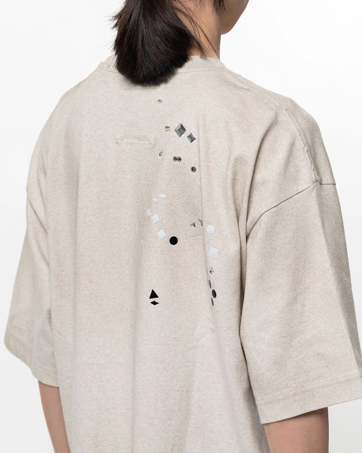 Maison MIHARA YASUHIRO / Embellished Sticker T-shirt (A16TS592)