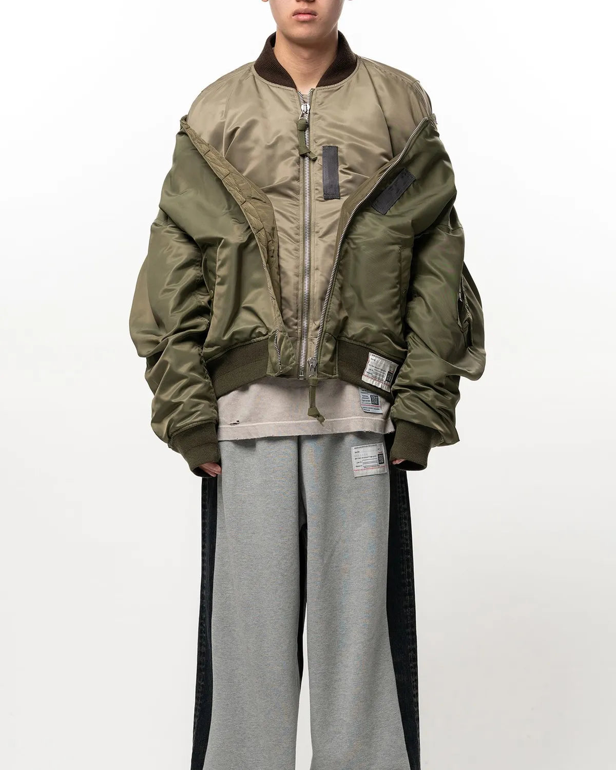 Maison MIHARA YASUHIRO / Shifted Layer Flight Jacket (A17BL061)