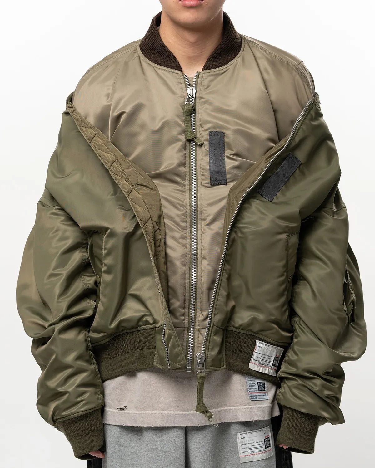 Maison MIHARA YASUHIRO / Shifted Layer Flight Jacket (A17BL061)