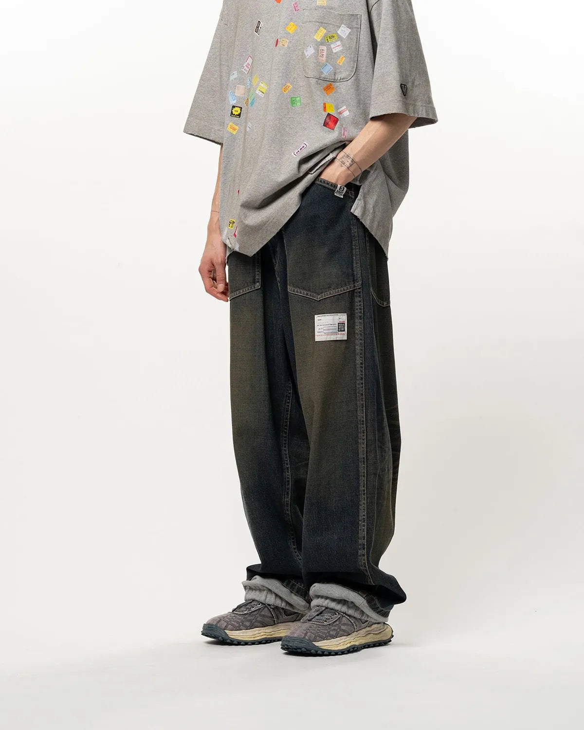 Maison MIHARA YASUHIRO / Sweat Layered Denim Pants (A17PT025)