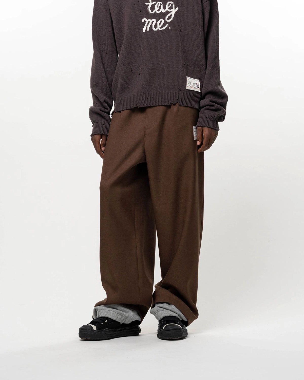 Maison MIHARA YASUHIRO / Sweat Layered Twill Pants (A17PT072)