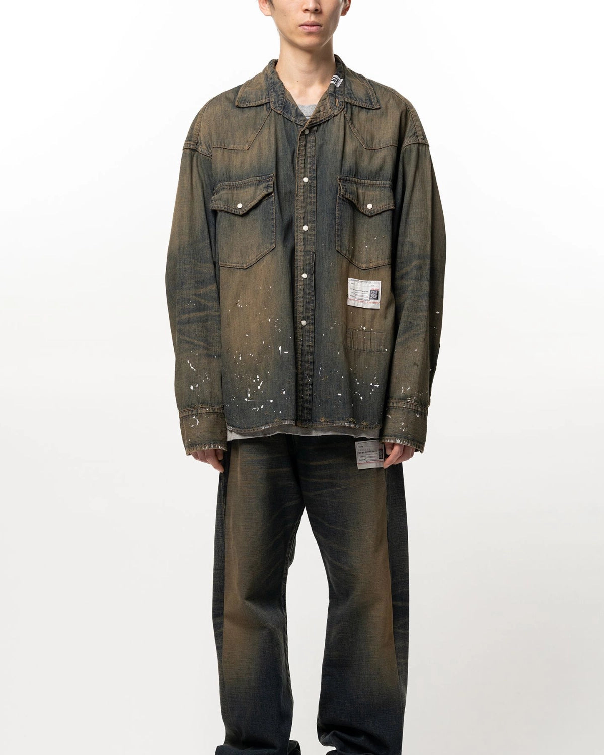 Maison MIHARA YASUHIRO / Flatted Collar Denim Shirt (A17SH027)