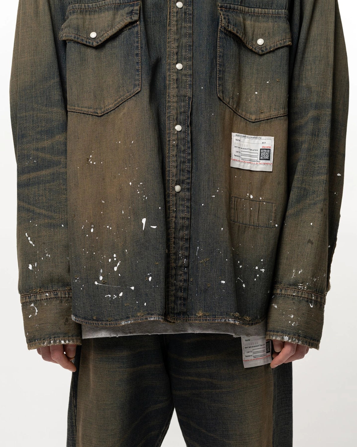 Maison MIHARA YASUHIRO / Flatted Collar Denim Shirt (A17SH027)