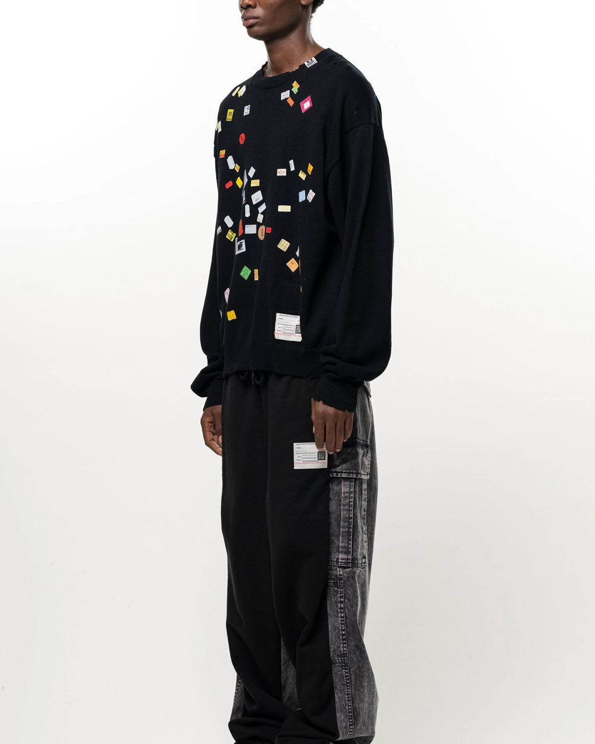 Maison MIHARA YASUHIRO / Price Tag Sticker Printed Knit Sweater (A17SW500)