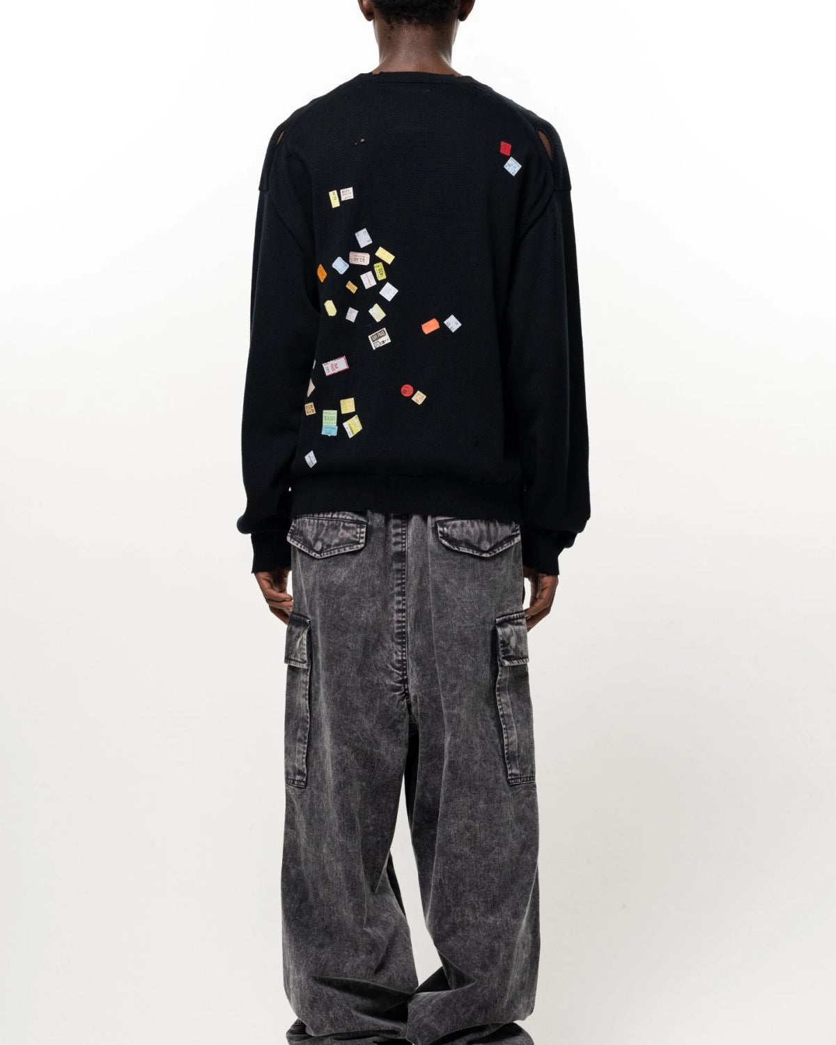 Maison MIHARA YASUHIRO / Price Tag Sticker Printed Knit Sweater (A17SW500)