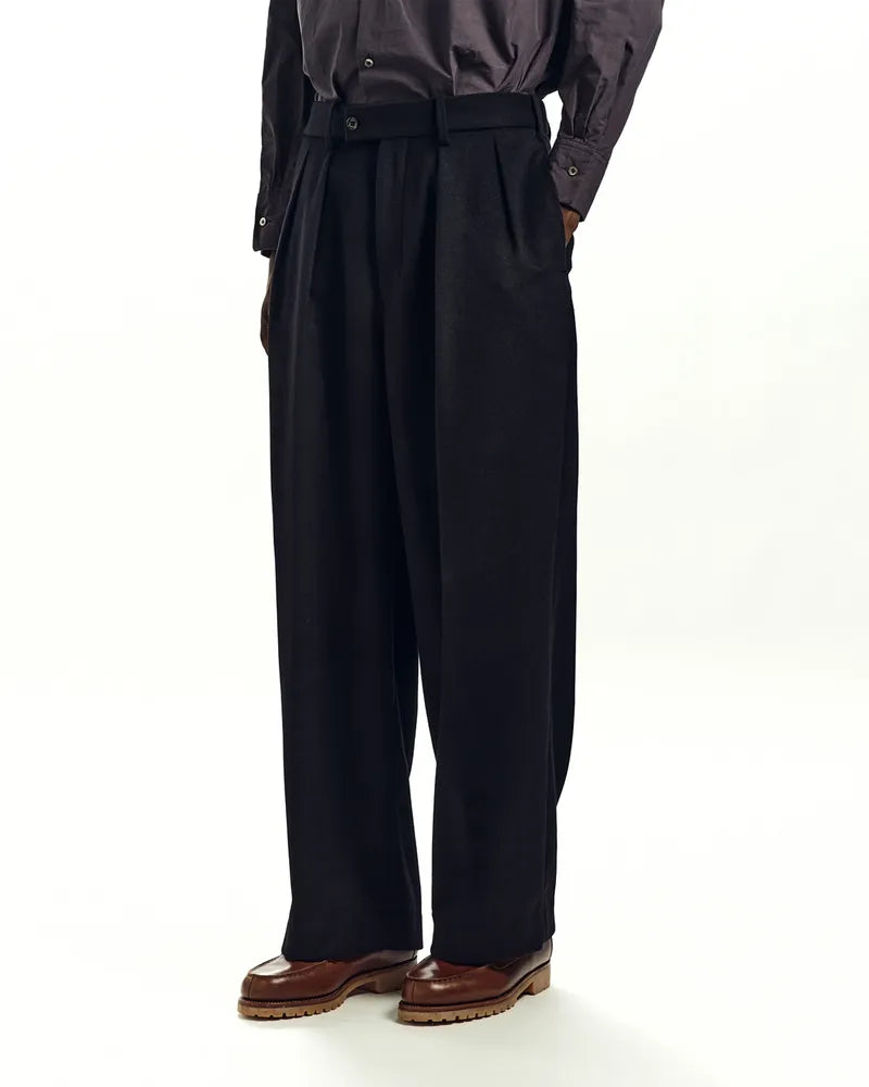 MARKAWARE / CASHMERE DOUBBLE PLEATED TROUSERS (A24C19PT01C)