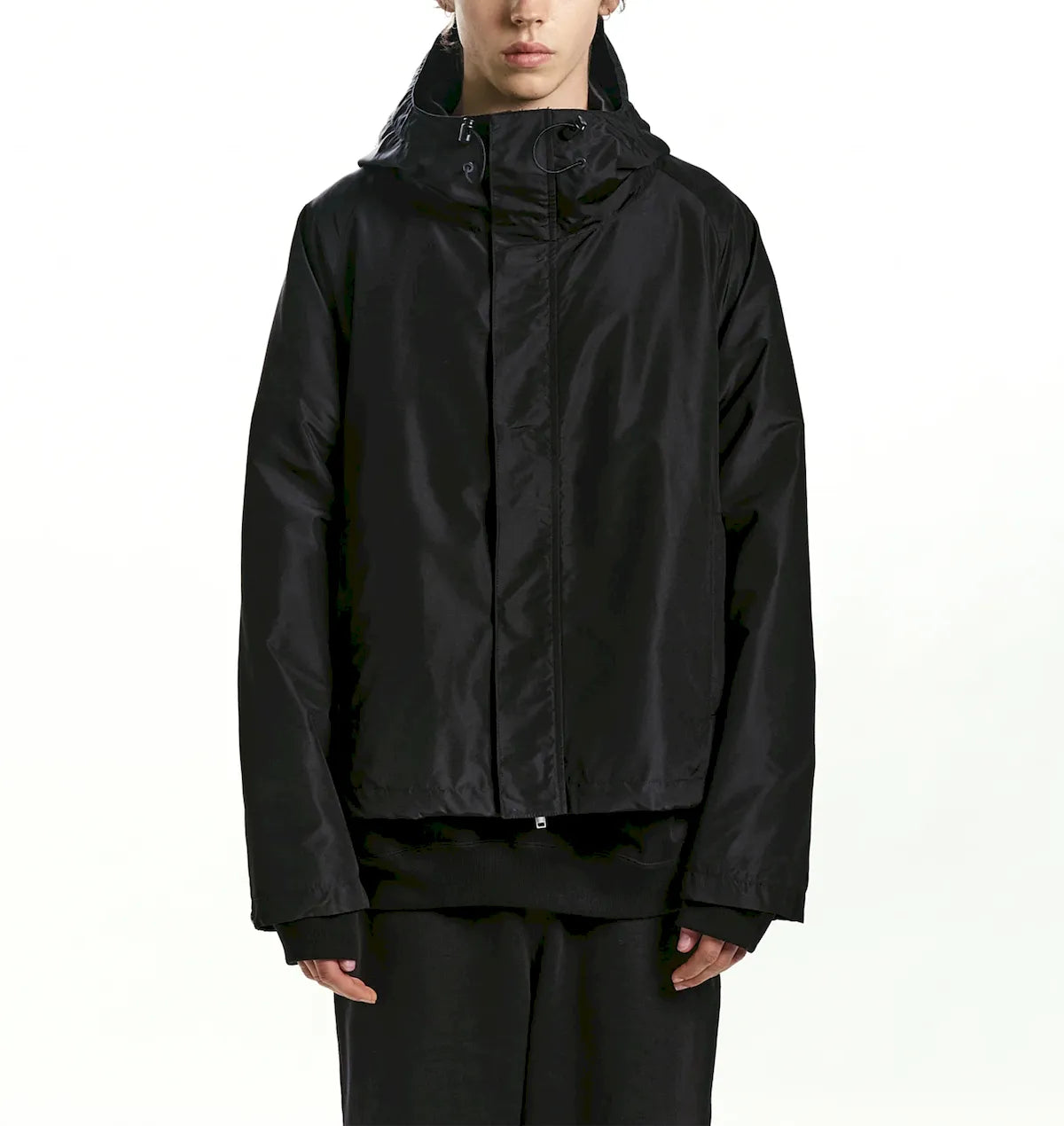 MARKAWARE / SILK SHORT RAIN JACKET (A24C22BL03C)