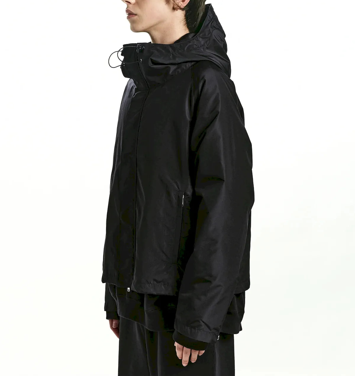 MARKAWARE / SILK SHORT RAIN JACKET (A24C22BL03C)