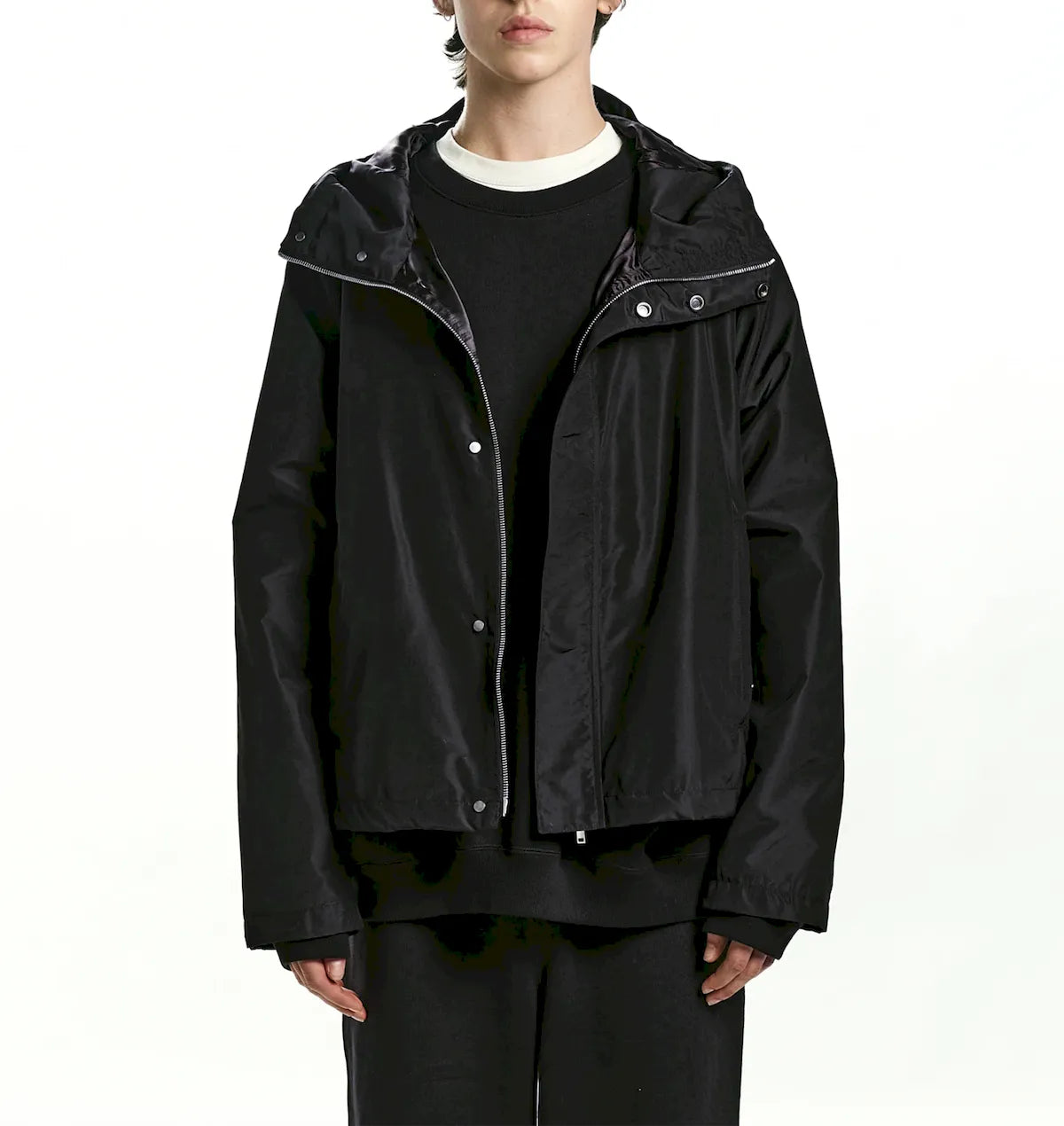 MARKAWARE / SILK SHORT RAIN JACKET (A24C22BL03C)