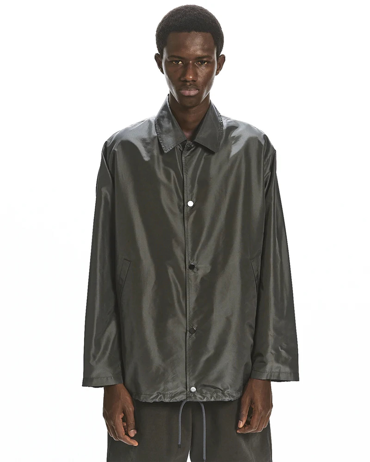 MARKAWARE / SILK TAFFETA COACH JACKET (A25A03BL01C)