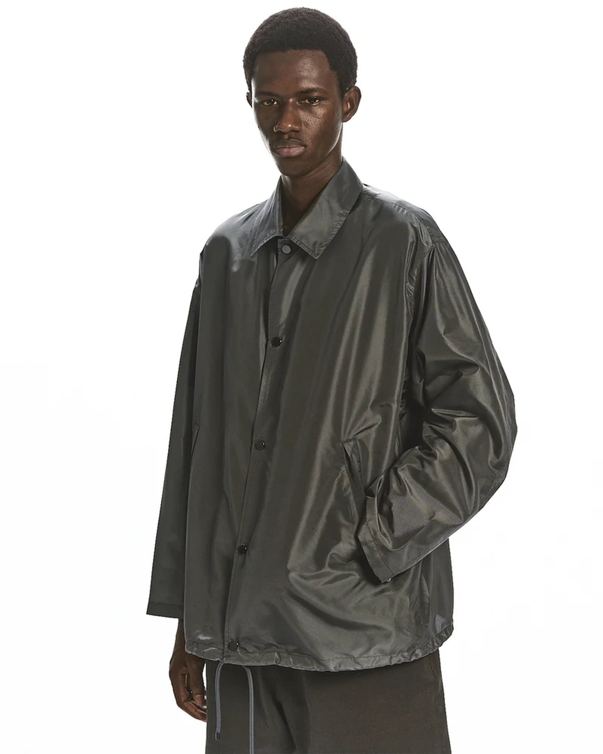 MARKAWARE / SILK TAFFETA COACH JACKET (A25A03BL01C)