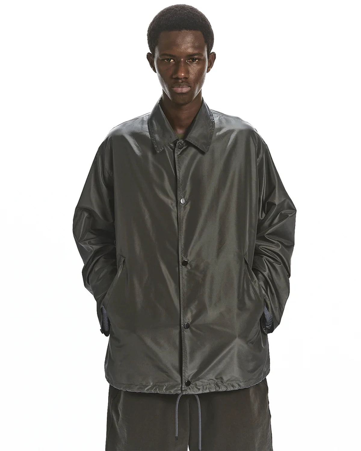 MARKAWARE / SILK TAFFETA COACH JACKET (A25A03BL01C)