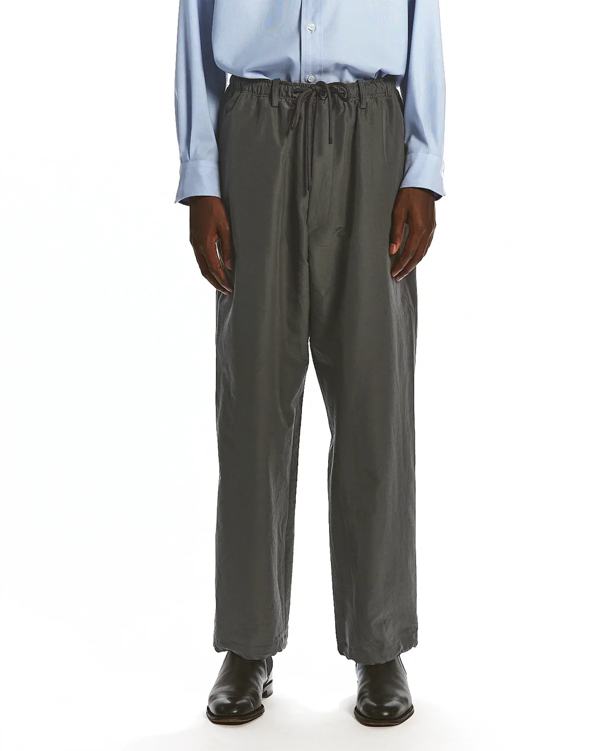 MARKAWARE / BRATAC SILK × ORGANIC WOOL TAFFETA WIDE TRUCK PANTS (A25A10PT01C)