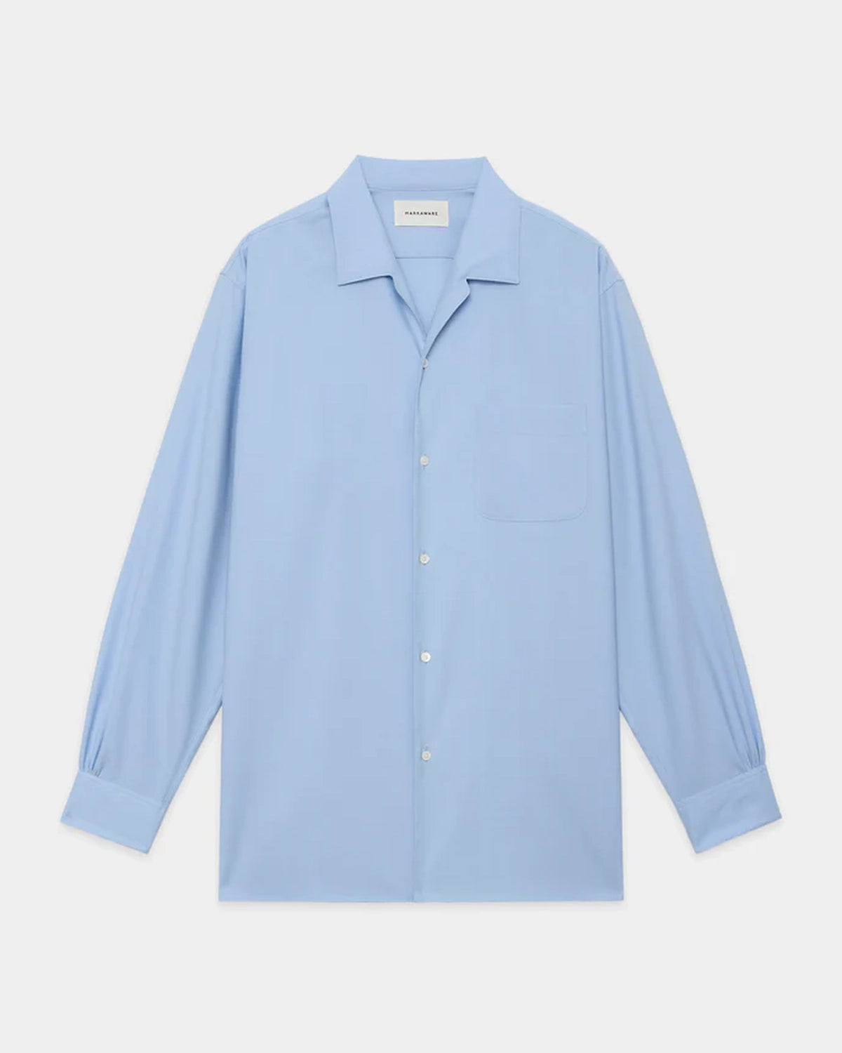 MARKAWARE / SUPER 160's WASHABLE WOOL OXFORD ITALIAN OPEN COLLAR SHIRT (A25A12SH02C)