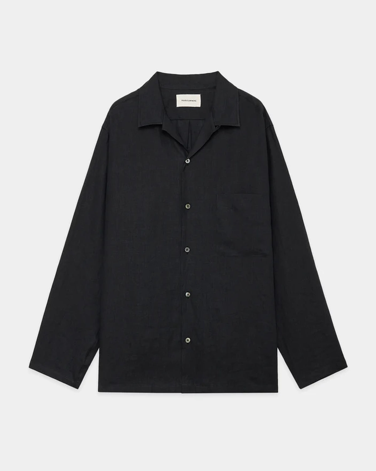 MARKAWARE / HEMP SHIRTING COMFORT FIT OPEN COLLAR SHIRT (A25A16SH02C)