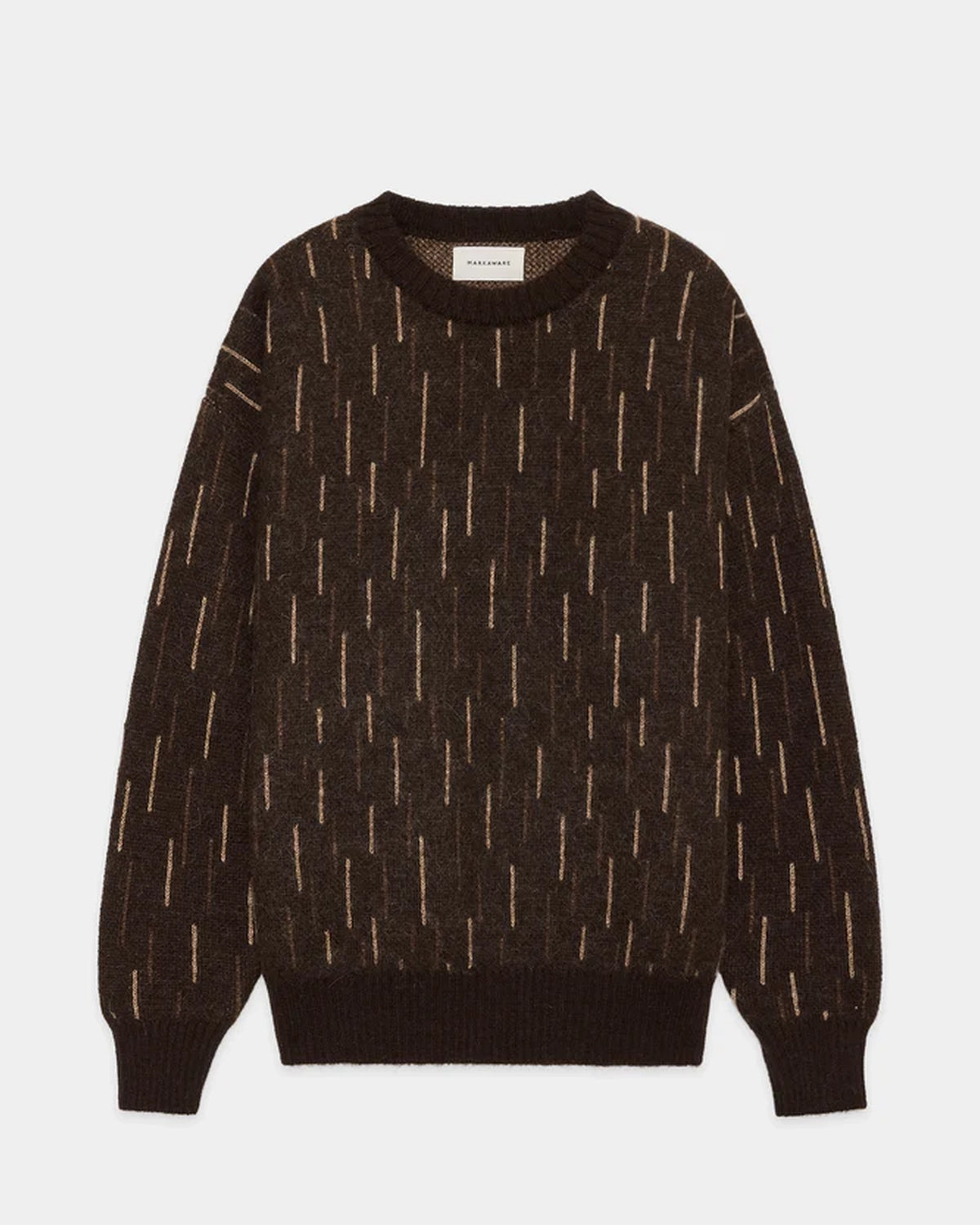 MARKAWARE / Natural Colar Alpaca Rain Drop Pattern Jumper (A25C21SW01C)